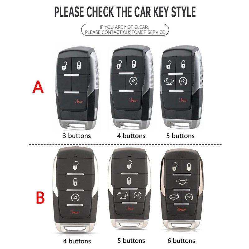 ontto Luminous car Key fob Cover fit for Dodge 2019-2025