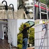 Telescoping Ladder, 16.5 FT Extension Ladder, Aluminum Lightweight Extendable Ladder,