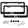 2pcs License Plate Frame with Screws Aluminum Metal Auto US