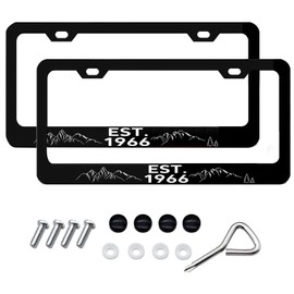 2pcs License Plate Frame with Screws Aluminum Metal Auto US Canada Standard fit for Bronco Accessories