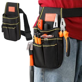 Vdones Tool Belt Bag - Adjustable Small Tool Bag Waist Pouch for Carpenters, Gardeners, Builders, and DIY Enthusiasts