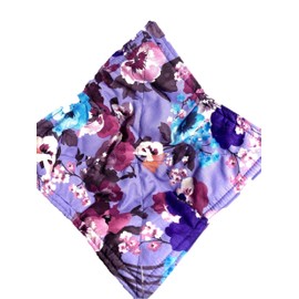 Gift Set of 2 Bowl Cozies - Pansies Floral Cotton Print - aka Microwave Hot Pads aka Bowl Oven Mitts - 8.5 inches for up to 8 inch bowls - Purple Floral