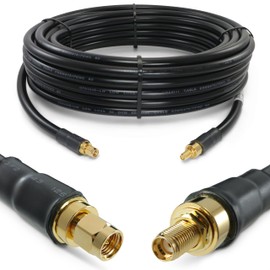 Proxicast 75 ft SMA Male to SMA Female Premium 400 Series Low-Loss Coax Cable (50 Ohm) - Antenna Lead Extender for 4G LTE, 5G Modems/Routers, Ham, ADS-B, & GPS (Not for TV or WiFi) (ANT-140-401-75)