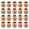 sourcing map 30Pcs Threaded Inserts, 5/16"-18x19/32" Zinc Alloy Hex Socket