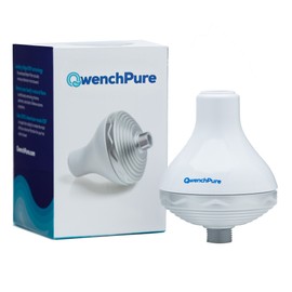 Shower Filter :: High Output :: with advanced Carbon Free Technology Uses 100% KDF-55 Material (8 oz.) to Safely Remove Chlorine & Other Contaminants Hot or Cold by QwenchPure