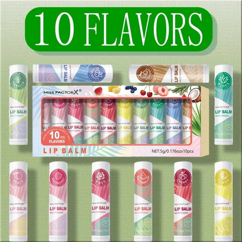 Set De 10 Unidades Por Caja De Pintalabios En Seco