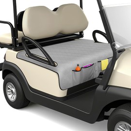 Federedevo Golf Cart Seat Covers, Universal Golf Cart Seat Blanket for EZGO、Yamaha、Club Car and More 2 Person Seats Golf Carts, with 4 Pockets & Nonskid Bottom