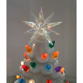 Moravian  2.5"  Star Ceramic Christmas Tree Beautiful Aurora  Star