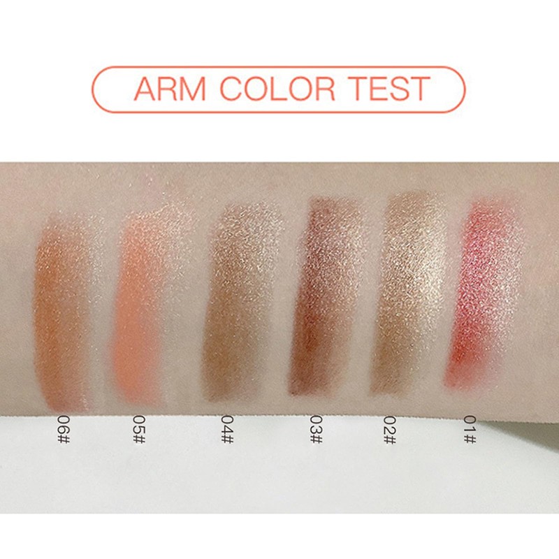 6 Pcs Double Colors Eyeshadow Stick Set - Rotating Upgraded
