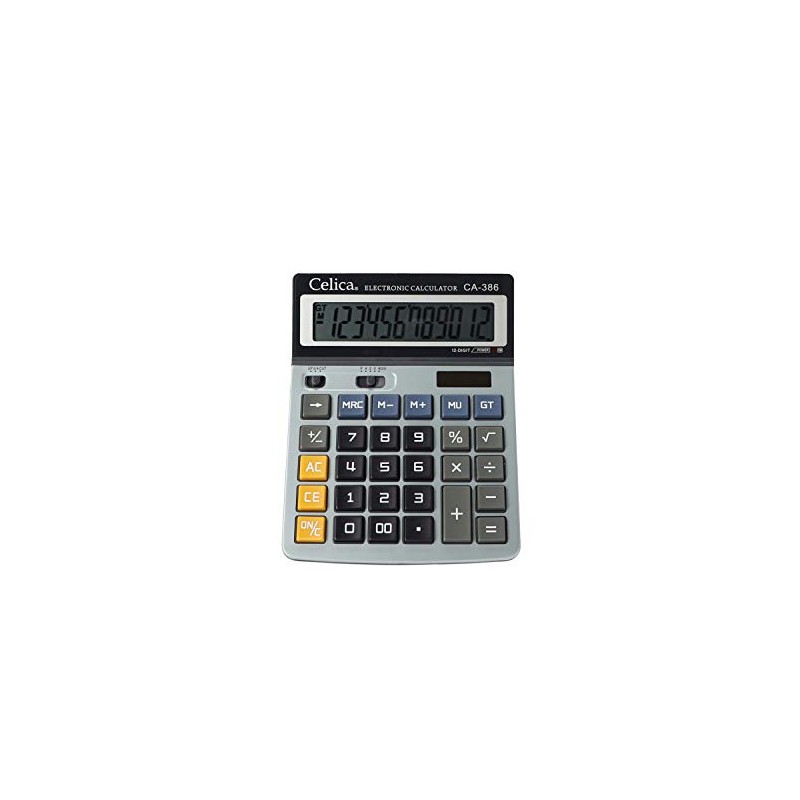 Celica CA-386 Calculadora de Escritorio con Pantalla de 12 Dígitos,