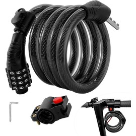 FXINRUIA E Scooter Lock Cable Locks Electric Scooter Bike Combination Lock Heavy Duty Anti-Theft Lock for Xiaomi M365/Max/GXL/Ninebot/Segway Scooter/Moto/Bicycle