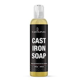 Culina Quality - Cast Iron Cleaning Soap | 100% Plant-Based Castile & Coconut Oil Soap | Best for Cleaning, Restoring, Removing Rust and Care Before Seasoning | For Skillets, Pans & Cast Iron Cookware