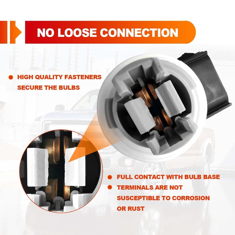 2pcs Turn Signal Light Bulb Socket Front Tail, Light Lamp