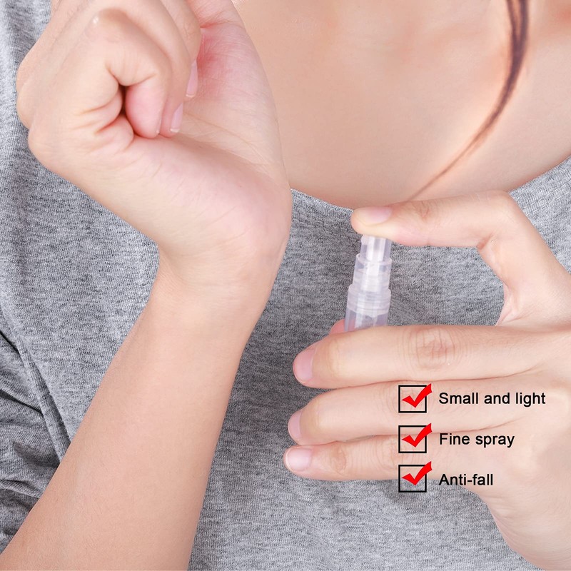 Fandamei 60 Pack 3ml Mini Spray Bottle, Clear Plastic Empty