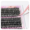ANNAFRIS Cluster Lashes Kit 60D+80D+100D Individual Eyelashes 0.07mm D Curl
