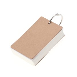 FUNOMOCYA Pages White Index Cards Binder Kraft Study Cards Memo Notepad for School Organization