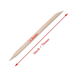 Mini Skater 150 Pcs Orange Nail Sticks Double Sided Manicure Sticks Cuticles Pusher Wooden Cuticles Stick for Manicures Pedicures Nails Care Craft Home Salon (Natural Wood, 3 inch)