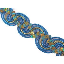 Kirari Handicraft Part No.196 Handicraft Sequin Blade Light Blue (Blue) 0.7 x 6.6 ft (1.7 cm) x 6.6 ft (2 m) Roll Sequins Sequin