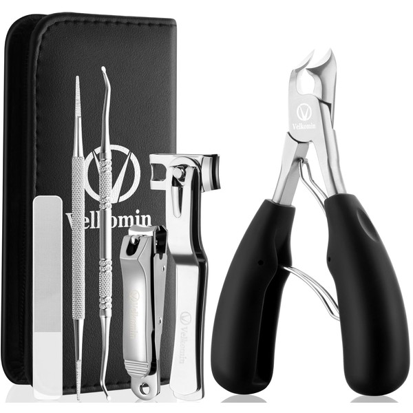 Toenail Clippers, Professional Nail Clippers (6PCS), Sharp and Durable, Medical Grade Stainless Steel, Professional Toenail Cutter Set for Men & Women, 18-month Replacement Warranty