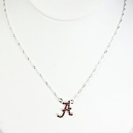 Seasons Jewelry ALABAMA CRIMSON TIDE Crystal "A" Neclace