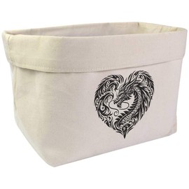 Large 'Heart-Shaped Dragon' Canvas Organiser/Storage Bag (OR00032800)