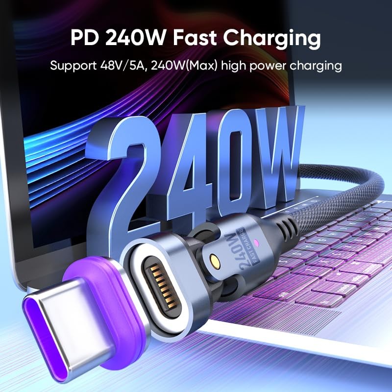 i! - 1,8m 180 Grad 240W Nylon Magnet USB C