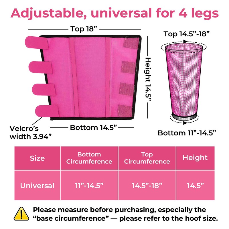 KUEIOX Mesh Horse Fly Boots Set of 4，Adjustable and Universal