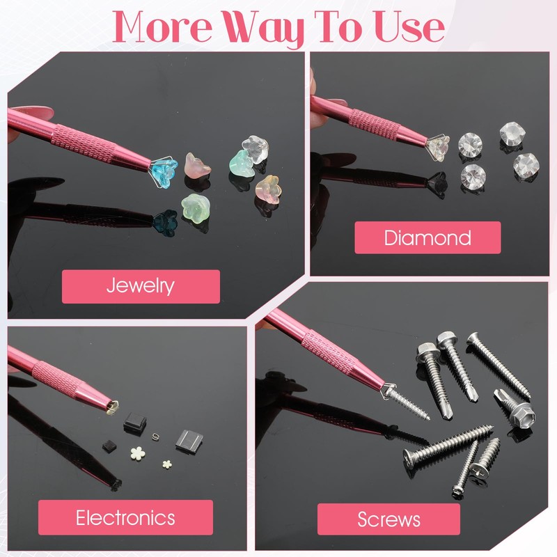 YBEATY 4 Pcs Piercing Taper Ball Grabber Tool Diamond Claw