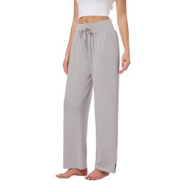 Kivdol 3 Pack Women's Lounge Pants Wide Leg Yoga Sweatpants with Pockets High Waisted Drawstring Lounge Loose Workout Jogger