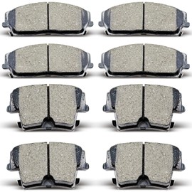 DYZJKWJW D1056 D1057 Front Rear Ceramic Brake Pads Set Fit For 2005-2020 CHRYSLER 300,For 2009-2018 DODGE CHALLENGER,For 2006-2017 DODGE CHARGER,For 2005-2008 DODGE MAGNUM (8 pcs)