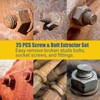 CLEVEROOL Broken Bolt Extractor, 25-Piece Drill Bit Extractor Set,Easy Out