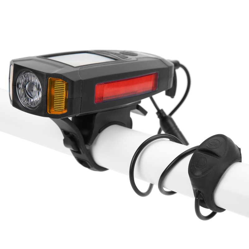 USB Bicycle Flashlight LED Computer Horn Light Bike Front Light