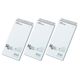 Reporter Spiral Notebook, Gregg Rule, 4 x 8, White, 70 Sheets [Set of 3]