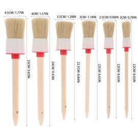 BUGUUYO 6pcs Car Detailing Brush Set Handles Ergonomic Automotive Cleaning Tools for Wheels Seats and Engine Bay Maintenance