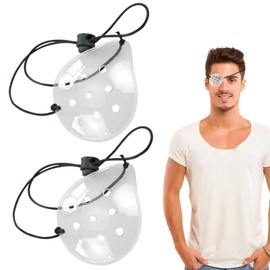 Eye Shield 2 PCS Eye Shield After Cataract Surgery Ventilation Transparent Eye Mask Eye Shield After Surgery Plastic Porous Transparent Eye Patch for Eye Surgery Covering Breathable After Surgery