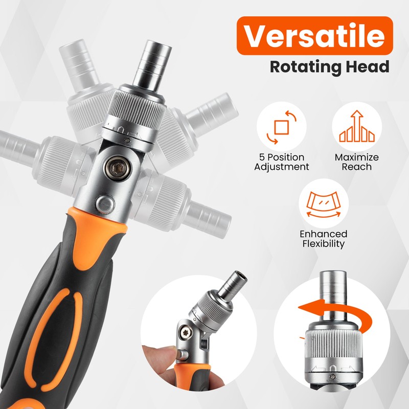 WAARG - Ratcheting Screwdriver Set -68 in 1 Socket Set