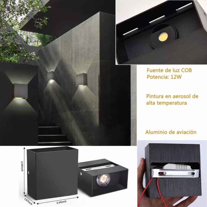 lampara pared LED 12w Luz De Pared Luz Arbotante Led