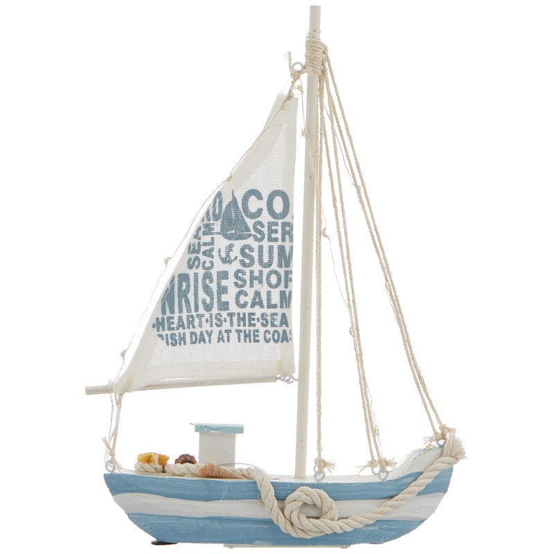 OOTB Wooden Sailing Boot, Wood, Multicoloured, 21,5x28cm