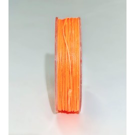 Vibrant 1mm 25mt Whipping Twine Waxed Thread Polyester Spool Rope, Leather, Sail (Orange)