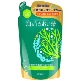Kracie Umino Uruoisou Moisturising Care Conditioner - 420 ml - Refill (Green Tea Set)