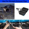 Vechkom 2.5"Inlet 3.5"Outlet Double Exhaust Tip 7.48'' Overall width Carbon