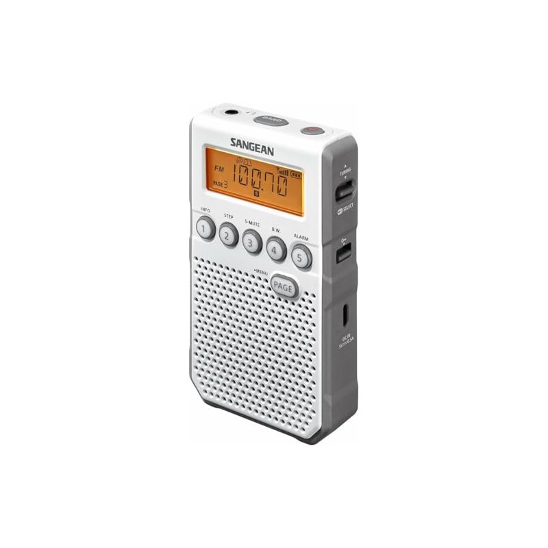 Sangean DT800 Pocket Radio, White
