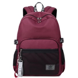 mygreen School Backpack for Girls Kids Cute Elementary Book Bag Bookbag Teen Classic Ribbon Back Pack Wine