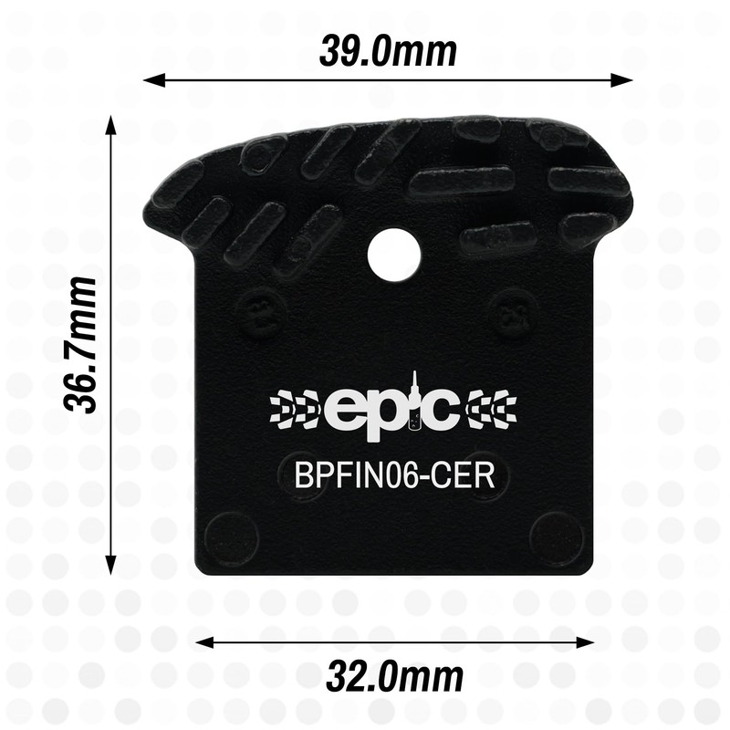 epic Disc Brake Pads with Cooling Fins | Fits J02A,