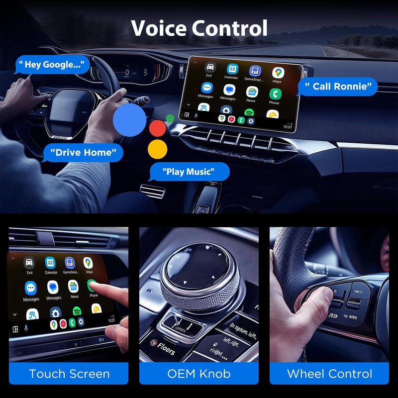 vnilrgle Android Auto Wireless Adapter, Convert Factory Wired to Wireless,