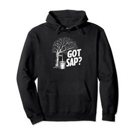 Maple Tree Tapping Sap Maple Syrups Mapple Tapper Print Pullover Hoodie