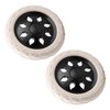 Rumyve 2 Pcs Shopping Cart Replacement Wheels,Black and White Wheels