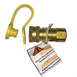 Fairview Gas Grill RV Heater Natural or Propane Gas 3/8" Quick Release Disconnect Fitting All Brass