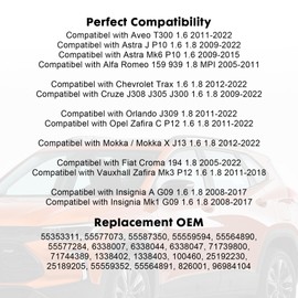 Thermostat Housing with Sensor Thermostat Water Hose Pipe 55353311 Compatible With Opel Astra H J Cruze Vectra Zafira Insignia 1.6 1.8 Replaces 55577284 55577073 826001
