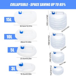 HTRTRR Foldable Camping Water Container, Collapsible Water Bucket, Camping Accessories, No Leaking and Lightweight Water Bucket for Camping Hiking Travel (15L)